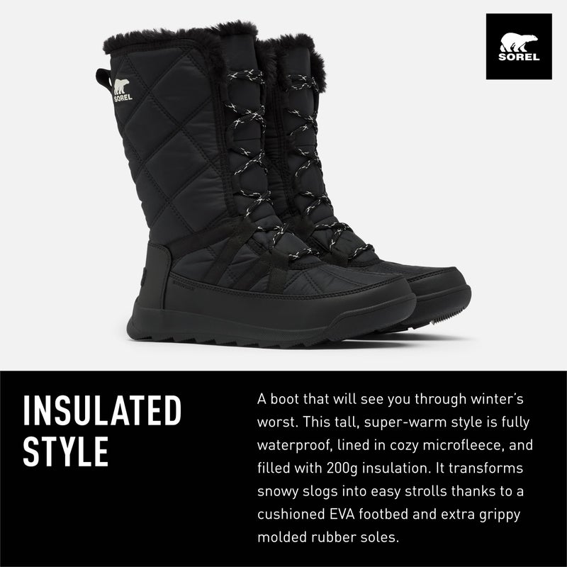 Sorel Whitney II Tall Lace Waterproof Women's Boots - Black - Size 8 - Image 2